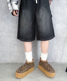 WEGO 【25年秋冬新作/あったかブーツ】厚底ムートンタッチブーツ