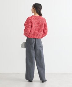 earth music&ecology ローゲージニットショートカーディガン