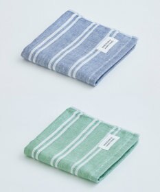 SHINTO TOWEL シマ ハンドタオル ダブル色地 2枚セット