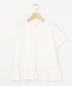 組曲 L クールプレーティング天竺プリーツ カットソー