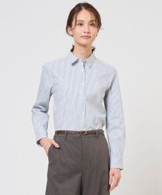 J.PRESS LADIES S BEZコットンナイロン ストライプ シャツ ブラウス