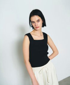 GRACE CONTINENTAL スクエアリブニットトップ