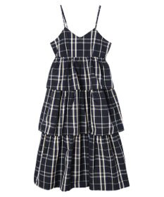 Green Parks ・ＳＵＧＡＲ　ＳＰＯＯＮ　チェックラッフルキャミワンピース