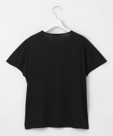 自由区 L 【洗える】コード刺繍胸元レース カットソー