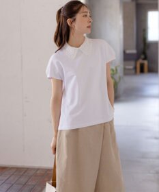 組曲 S 【2WAY】レース襟フレンチテリー カットソー