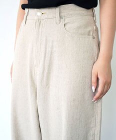 洗える/リネン混】Color linen barrel pants フンワリテーパード