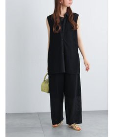 Te chichi クレープメッシュノースリーブシャツ（セットアップ可）