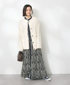 CRAFT STANDARD BOUTIQUE 総柄バイカラーワンピース