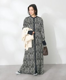 CRAFT STANDARD BOUTIQUE 総柄バイカラーワンピース