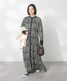 CRAFT STANDARD BOUTIQUE 総柄バイカラーワンピース