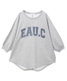 Green Parks ７分袖ミニ裏毛ドルマンロゴプルオーバー