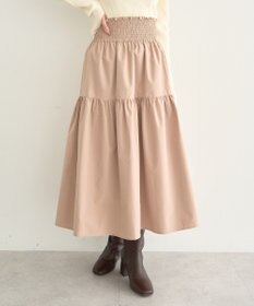 earth music&ecology ウエストシャーリングティアードスカート