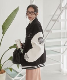 WEGO 【ユニセックス着用ITEM/SMLサイズ展開】メルトンワッペンスタジャン