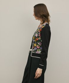 GRACE CONTINENTAL フラワープリントニットカーディガン