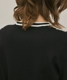 GRACE CONTINENTAL フラワープリントニットカーディガン