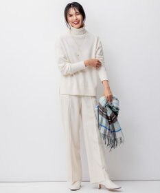 23区 【滝沢眞規子さん着用/洗える】ピュアカシミヤ タートルネック ニット