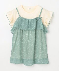 組曲 KIDS 【150-160㎝】ドットキャミ＋TシャツSET