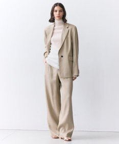 BEIGE， MICA / リネンブレンドイージーワイドパンツ