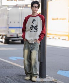 WEGO 【ユニセックス着用ITEM/SMLサイズ展開】ジャガードグラフィックプルオーバー