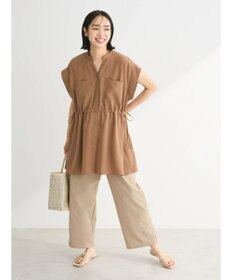 Green Parks ウエストドロストフレンチスリーブチュニック