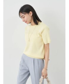 earth music&ecology 総針クルーネックハンソデプルオーバー