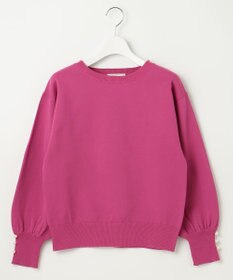 Feroux 【洗える】パールポイントパフスリーブ ニット