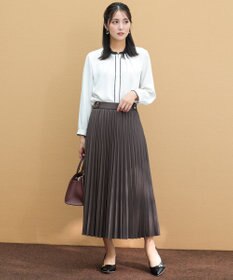 ANY SIS S ウーステッドエステル プリーツスカート