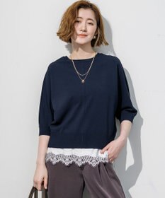 23区 【先行予約】セミマットフリゼ 2WAY ドルマンスリーブ ニット