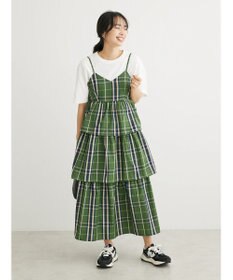 Green Parks ・ＳＵＧＡＲ　ＳＰＯＯＮ　チェックラッフルキャミワンピース