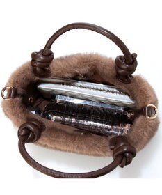 UNBILLION カシュカシュ cachecache / ミンク風フェイクファーノットハンドルバッグ