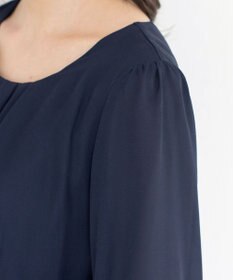 Tiaclasse 【洗える】ブラウスドッキングツイードワンピース