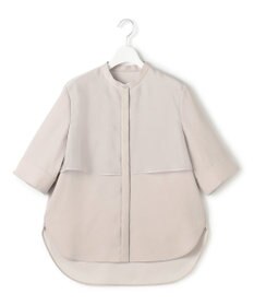 ICB L 【先行予約・WEB限定カラーあり】 FluidBackSatin バンドカラーシャツ