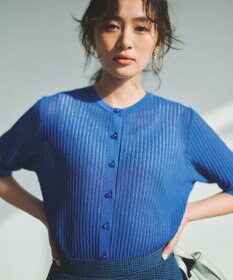 組曲 L 【先行予約・前後着用可】レーシーニット カーディガン