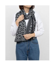 UNBILLION カシュネ cache nez / ライン入アニマル柄ジャカードストール