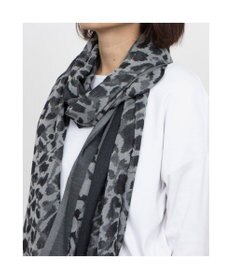 UNBILLION カシュネ cache nez / ライン入アニマル柄ジャカードストール