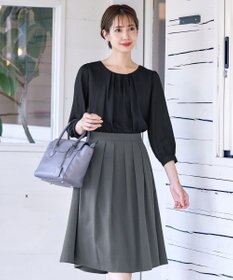 Tiaclasse 【洗える】ブラウスドッキングツイードワンピース