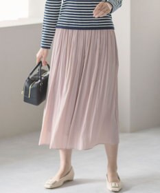 組曲 L 【WEB限定カラーあり】ギャザーライトデシン パンツ