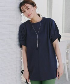 Tiaclasse 【UVケア・接触冷感】“あまラク” ボリュームパフスリーブカットソーチュニック