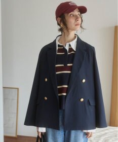 WEGO 【ANGIE VINTAGE/S/Mサイズ展開 / オケージョン対応 / セレモニー対応】ゴールドボタン テーラードジャケット / 金ボタン ダブル ブレザー