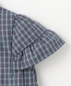 組曲 KIDS 【110-140㎝】チェックラッフル ブラウス