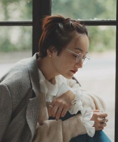 #Newans 【前後着用可能】【高山都さんコラボ】ビッグカラー２WAYブラウス