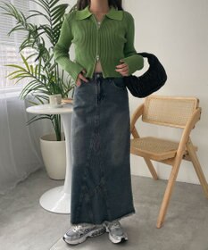 WEGO Wジップコンパクトニットカーデ