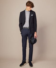 JOSEPH ABBOUD 【キングサイズ・ウエストも伸びる！/ストレッチ】ミックスリネンシャンブレーパンツ