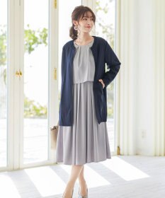 Tiaclasse 【洗える】大人可愛い衿ギャザーミディアムコート