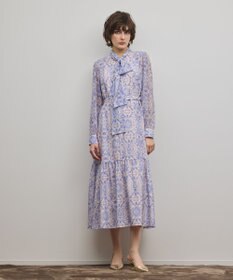 GRACE CONTINENTAL ダマスク柄風プリントワンピース