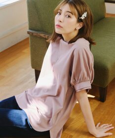 Tiaclasse 【UVケア・接触冷感】“あまラク” ボリュームパフスリーブカットソーチュニック