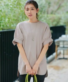 Tiaclasse 【UVケア・接触冷感】“あまラク” ボリュームパフスリーブカットソーチュニック