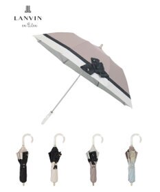 MOONBAT 【遮光/晴雨兼用日傘】LANVIN en Bleu (ランバン オン ブルー)ビジューリボン 遮熱 UV 折りたたみ傘 楽折