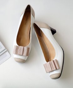 Pointer 日本製 リボンラウンドトゥパンプス