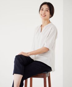 J.PRESS LADIES L 【洗える】シャンブレーサテン テーパード パンツ